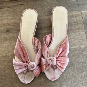 Loeffler Randall Pink Velvet Celeste Knot Heels